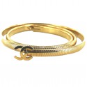 Belt CHANEL mesh snake hinged gold metal