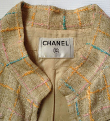 CHANEL beige tweed coat