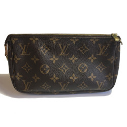 Pochette LOUIS VUITTON en toile monogram marron