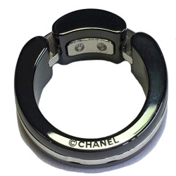 Bague Ultra CHANEL T51 en céramique noir et diamants