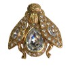 xxx Broche CHRISTIAN DIOR abeille en strass et métal doré