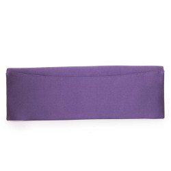 Pochette DANIEL SWAROVSKI satin de soie violette et cristal mech