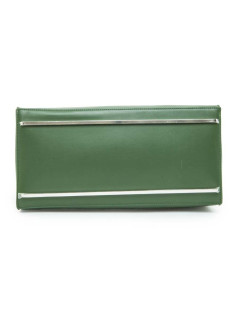 The ten BALENCIAGA green smooth leather bag