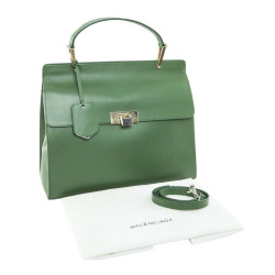 Sac BALENCIAGA cuir lisse vert