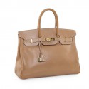 Birkin 35 HERMES cuir courchevel gold 