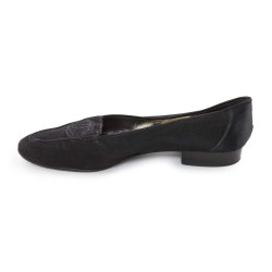 Ballerines CHANEL satin noir