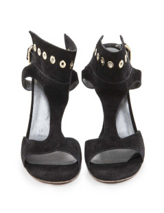 High t 38.5 STUART WEITZMAN Black Suede sandals