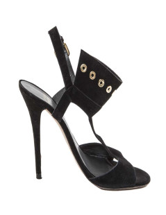 High t 38.5 STUART WEITZMAN Black Suede sandals