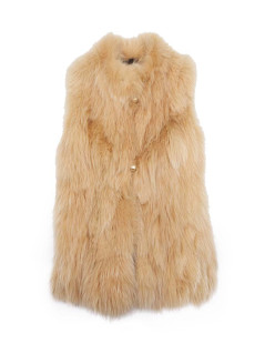 GA fur sleeveless vest