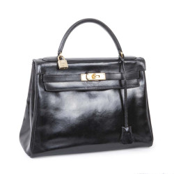  reparation Sac Kelly 32 HERMES cuir box noir