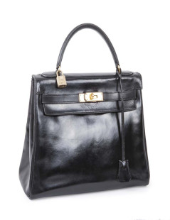  reparation Sac Kelly 32 HERMES cuir box noir