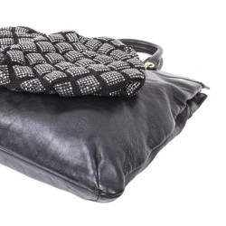 Sac MARC JACOBS cuir noir et strass 