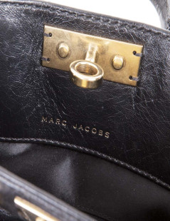 Sac MARC JACOBS cuir noir et strass 