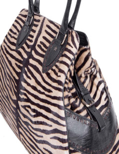 FENDI goatskin bag with a zebra pattern