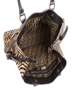 FENDI goatskin bag with a zebra pattern