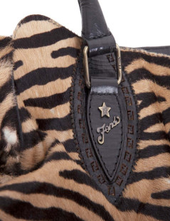 FENDI goatskin bag with a zebra pattern