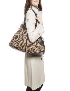 FENDI goatskin bag with a zebra pattern