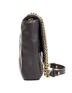 CHANEL shoulder bag in black lamb leather with 2.55 clasp