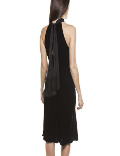 Dress JEAN PAUL GAULTIER T36 en velvet of silk and Black Lace