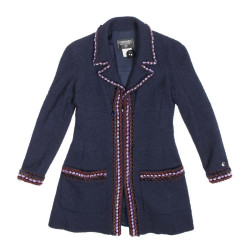 Manteau CHANEL bleu marine 