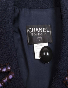 Manteau CHANEL T 38 bleu marine 