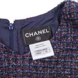 Robe CHANEL tweed violet T42