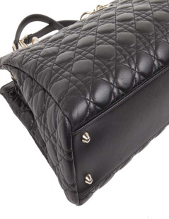 Black lady dior DIOR quilted leather bag