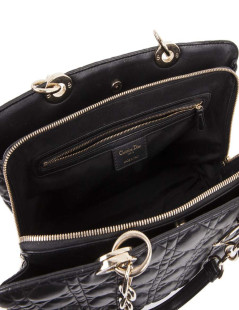 Sac lady dior DIOR cuir matelassé noir 