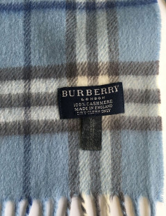 Echarpe BURBERRY bleue en cachemire