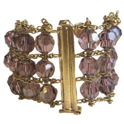 DANIEL SWAROVSKI bracelet beads in Amethyst faceted Crystal