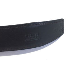 Ceinture HERMÈS réversible cuir noir et marron