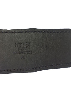 HERMES man belt in Brown porosus crocodile Size 95