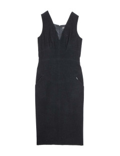 Robe CHANEL T 34 sans manche noire