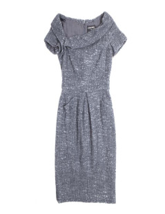 Robe CHANEL T 36 en laine grise