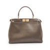 Bag FENDI Peekaboo leather mole and reptile