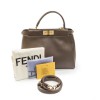 Bag FENDI Peekaboo leather mole and reptile