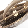 Bag FENDI Peekaboo leather mole and reptile