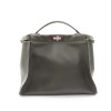 Sac Peekaboo FENDI en cuir lisse vert foncé