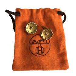 HERMES Vintage Gold Plated Cufflinks