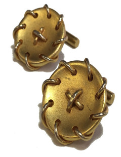 Boutons de manchette HERMES Vintage en plaqué or