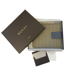 xxx Etui Ipad GUCCI en toile monogram beige et bleu