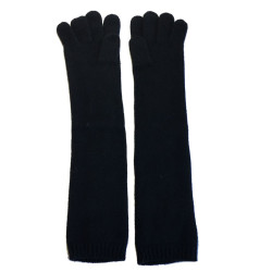 Gants longs CHANEL T      cachemire noir