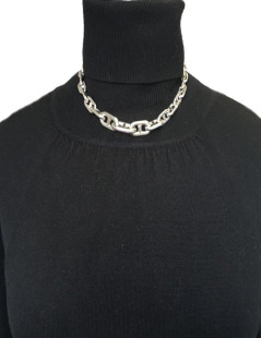 Collier HERMES chaîne d'ancre en argent massif 800