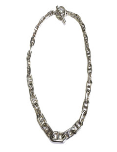 Collier HERMES chaîne d'ancre en argent massif 800