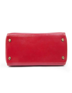 HERMES Kelly 28 handbag in red box leather