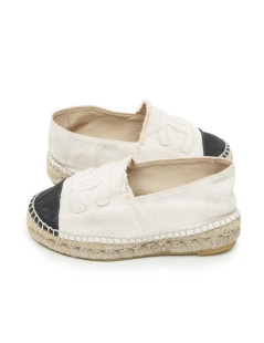 Espadrilles CHANEL T40 toile écrue