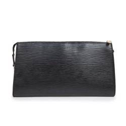 Pochette LOUIS VUITTON cuir épi noir Vintage