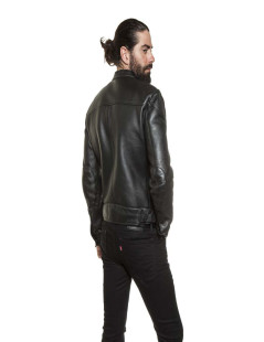 Black BOTTEGA VENETA t 50 it Shearling biker jacket