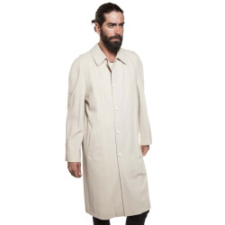 GIANNI VERSACE T 48 IT Trench coat in light beige wool