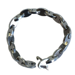 Bracelet HERMES "Grain de café" en argent massif 925